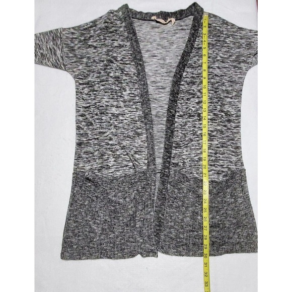 Soft Surroundings‎ Cardigan Sz XS Pockets Stretch Comfort Gray Marled Open Front - Picture 10 of 11
